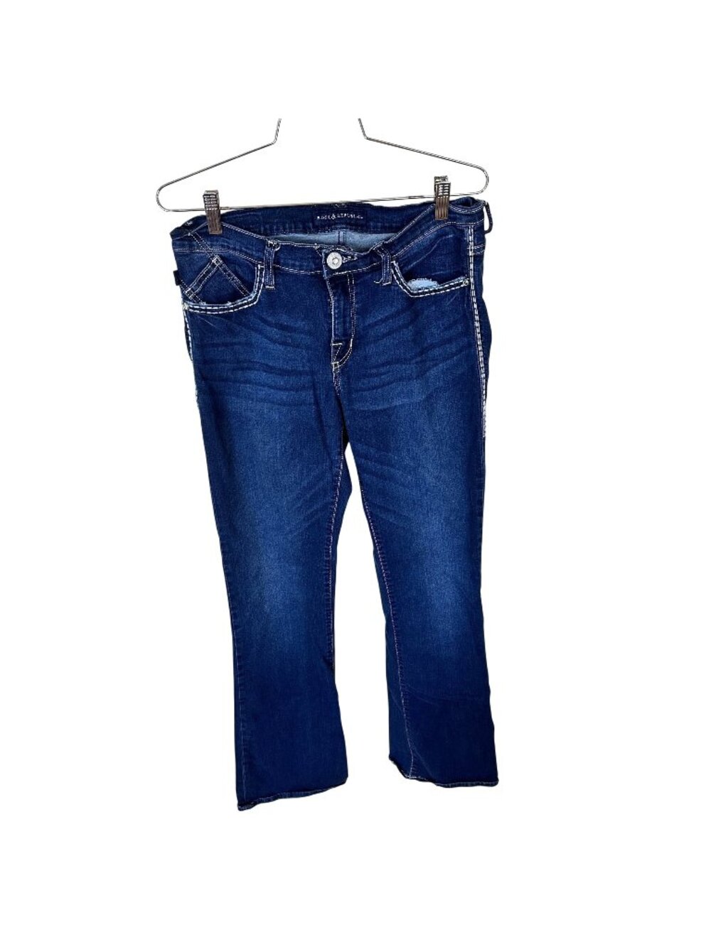 Rock & Republic Womens Denim Jeans Mid Rise Bootcut Size 6 Straight Leg Small